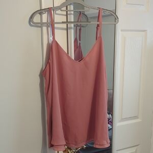 Elegant Pink Spaghetti Strap Top